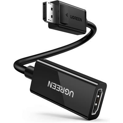 Ugreen DisplayPort to HDMI Adapter 4K@60Hz DP to HDMI Male to Female Converter Video Display Cord Compatible with AMD NVIDIA Dell HP PC Laptop HDTV Monitor Projector Computer