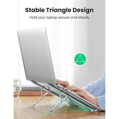 Ugreen Laptop Stand for Desk Adjustable, MacBook Stand, Portable Aluminium Laptop Riser for Desk with Carry Bag, Folding Laptop Stand for 8-17.3 inch Laptops Tablets