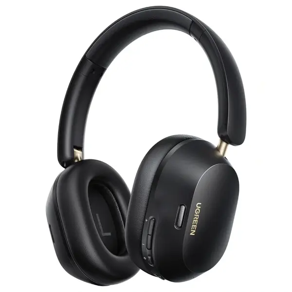 Ugreen HiTune Max5c Wireless Over Ear Headphones, Hybrid ANC, 75H Playtimes - Hi-Res LDAC, Spatial Audio, Bluetooth 5.4, EQ Modes, Customize via App, Dual Connection, Noise Cancelling Wireless Headphones (Black)