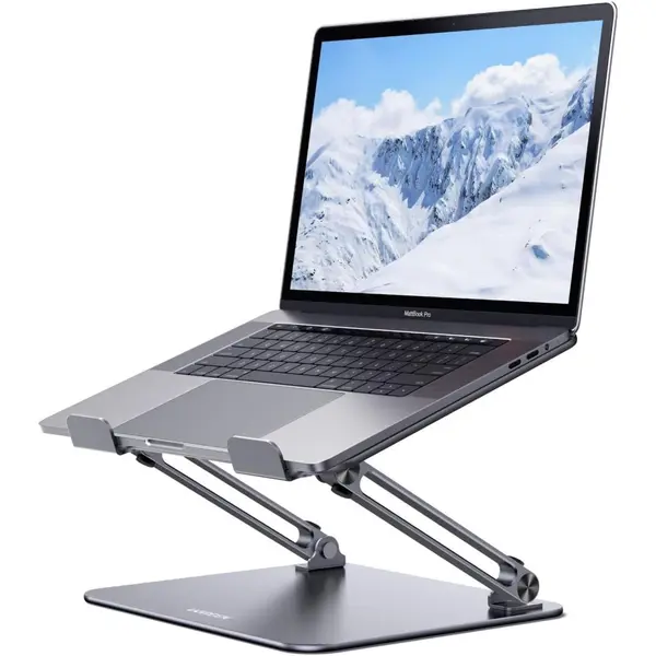 Ugreen Laptop Stand for Desk, Adjustable Laptop Riser with Heat Vent Ergonomic Lightweight Foldable Laptop Stand Compatible with MacBook Pro/Air/Neo, LOQ/IdeaPad, Surface, All Notebooks 10-16.2"