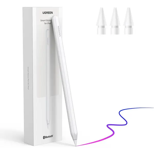 Ugreen Pencil for iPad Magnetic Wireless Charge 2nd Generation Pencil Tilt Sensitivity Palm Rejection Power Display Pen for iPad Pro 11" 4/3/2/1, Pro 12.9" 6/5/4/3, Air 4/5, Mini 6