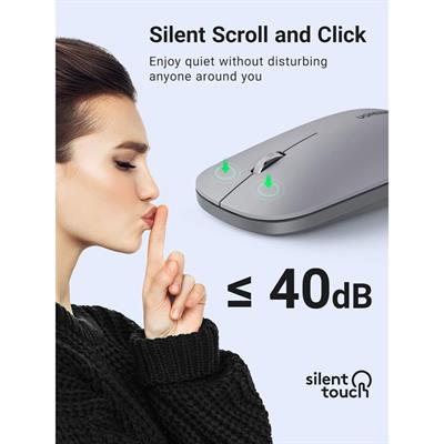 Ugreen Slim 2.4G Wireless Mouse - Light Gray