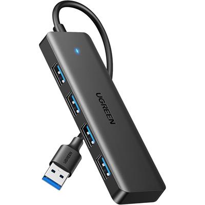 Ugreen USB 3.0 Hub, 4 Ports USB A Splitter Ultra-Slim USB Expander for Mouse, Keyboard, Flash Drive, U Disk, Printer Compatible with Laptop, Desktop PC, Xbox, PS5, and More, 0.2m