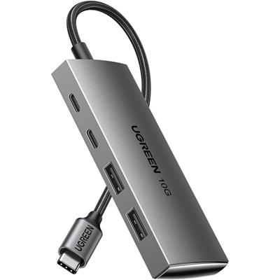 Ugreen USB-C Hub 10Gbps, 4 Ports USB 3.2 HUB with 2 USB-C 3.2 and 2 USB-A 3.2, USB Port Extender for MacBook Pro, MacBook Air, Acer Aspire, HP Laptops, iPad Pro, iPhone 15/15 Pro Max and More
