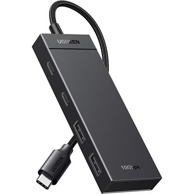 Ugreen USB-C Hub, 10Gbps 4 in 1 USB 3.2 Adapter with 2 USB-C 3.2 and 2 USB-A 3.2, 4 Ports USB C Splitter Extender for MacBook Pro/Air, iPad Pro, iPhone 15/15 Pro Max, Surface, PC, Laptops and More