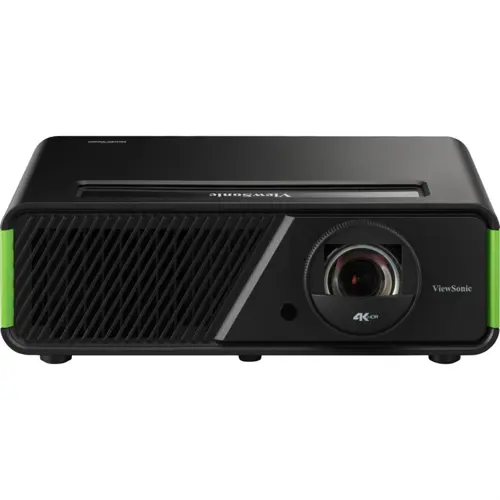 ViewSonic X2-4K Pro UHD Short Throw Projector Designed for Xbox with Cinematic Colors, 4.2ms Response Time, 240 Hz Refresh Rate, 1.2x Optical Zoom, and HDR/HLG Support