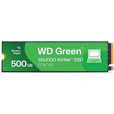 Western Digital WD Green SN3000 500GB NVMe Internal SSD - Solid State Drive, Gen4 PCIe, M.2 2280, Up to 5,000 MB/s