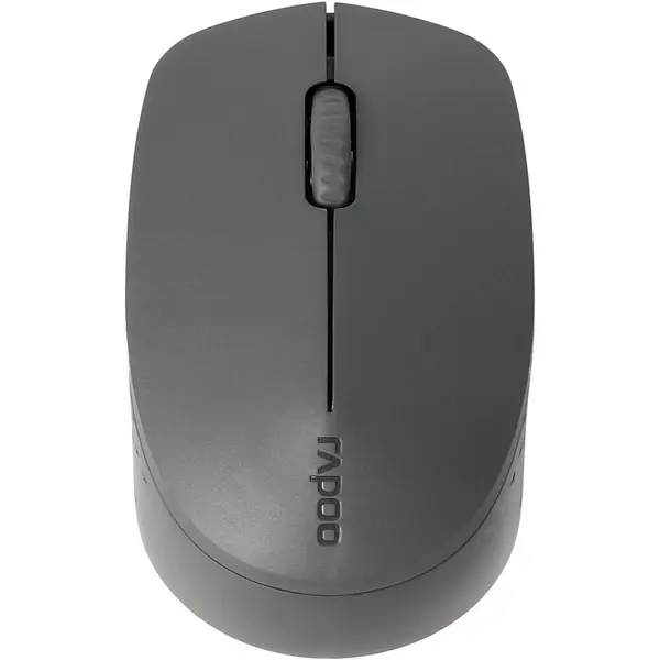 Rapoo M100 Silent Wireless Mouse, Optical Tracking Technology, High Resolution 1300 DPI Sensor, Support Bluetooth Connectivity, (Dark Grey)