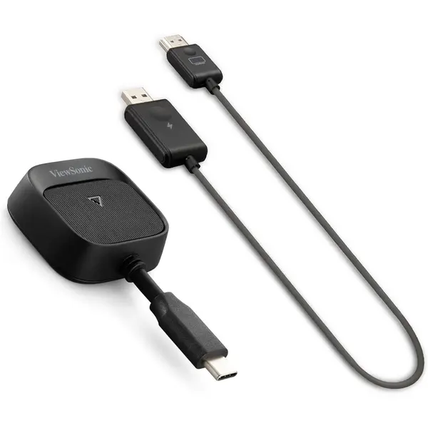 ViewSonic ViewShare WPD-900 Wireless Presentation System with 1080p Full HD, Miracast, and AirPlay Support, USB-C, HDMI, and USB Inputs for Instant One-Click Screen Sharing