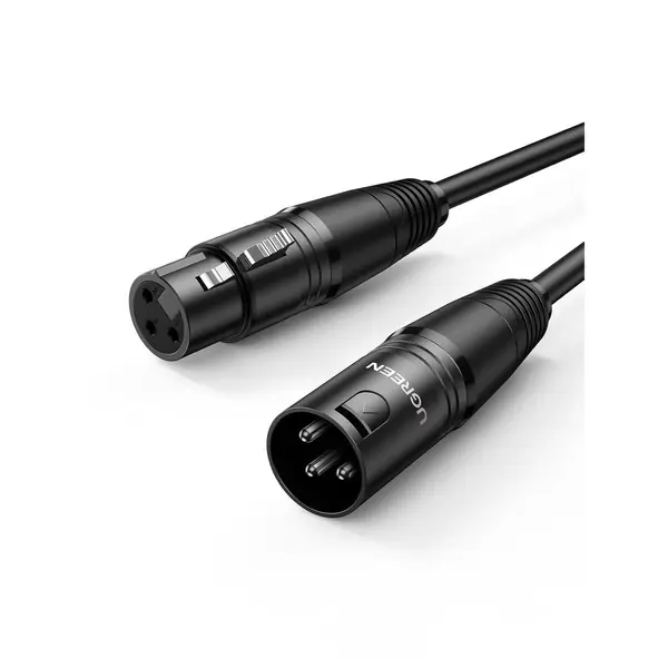 Ugreen XLR Cable 16.4FT XLR Speaker Cable 3 Pins Microphone Lead Male to Female Balance Microphone Extender for Studio Recording, Power Amplifier, Speaker, Mixer, Mic, Live Stage (5M)