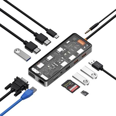 Wiwu Cyber Hub CB012 USB Type-C 12-in-1 Adapter