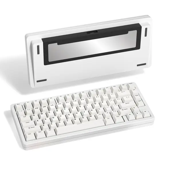 Womier SK75 75% Keyboard Full Aluminum Wireless Mechanical Gaming Keyboard - VIA Custom Pre-lubed POM Switches RGB Creamy Gaming Keyboard, 3-Modes Gasket Hot Swappable, White