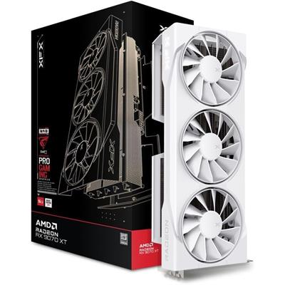 XFX Swift AMD Radeon RX 9070 XT Triple Fan White Gaming Edition Graphics Card with 16GB GDDR6 HDMI 3xDP, AMD RDNA 4