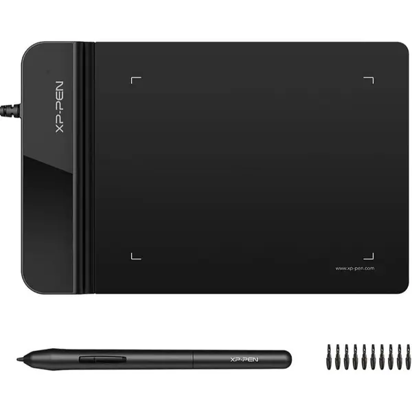 XP-Pen G430S OSU Drawing Tablet, Graphic Drawing Tablet with 8192 Levels Pressure Battery-Free Stylus, 4 x 3 inch Ultrathin, for OSU Game, Online Teaching Compatible with Window/Mac Black