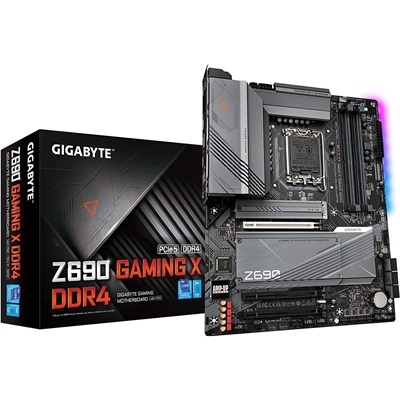 Gigabyte Z690 Gaming X DDR4 Gaming Motherboard - LGA 1700, Intel Z690, ATX, DDR4, Quad M.2, PCIe 5.0, USB 3.2 Gen2X2 Type-C, 2.5GbE LAN