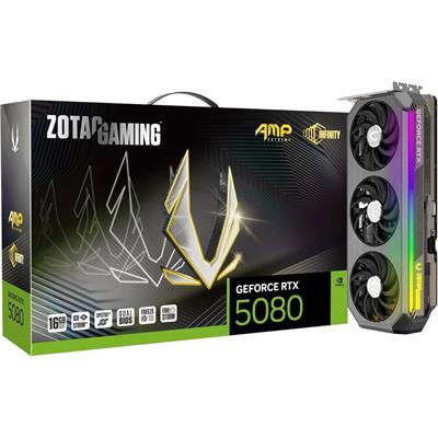Zotac Gaming GeForce RTX 5080 AMP Extreme Infinity DLSS 4 16GB GDDR7 256-bit 30 Gbps PCIE 5.0 Gaming Graphics Card, IceStorm 3.0 Advanced Cooling, Spectra 2.0 ARGB Lighting