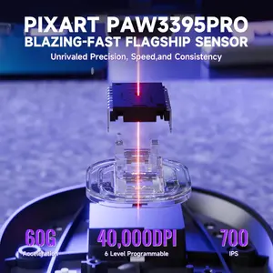 Attack Shark X8 PRO Wireless Gaming Mouse, 55g Ultra-Lightweight Wired/BT/2.4GHz Wireless Programmable Mouse, 8K Polling Rate, PixArt PAW3395PRO Sensor, 40000 DPI, Gamer Mice for Big Hand/PC/Win/Mac (Black)