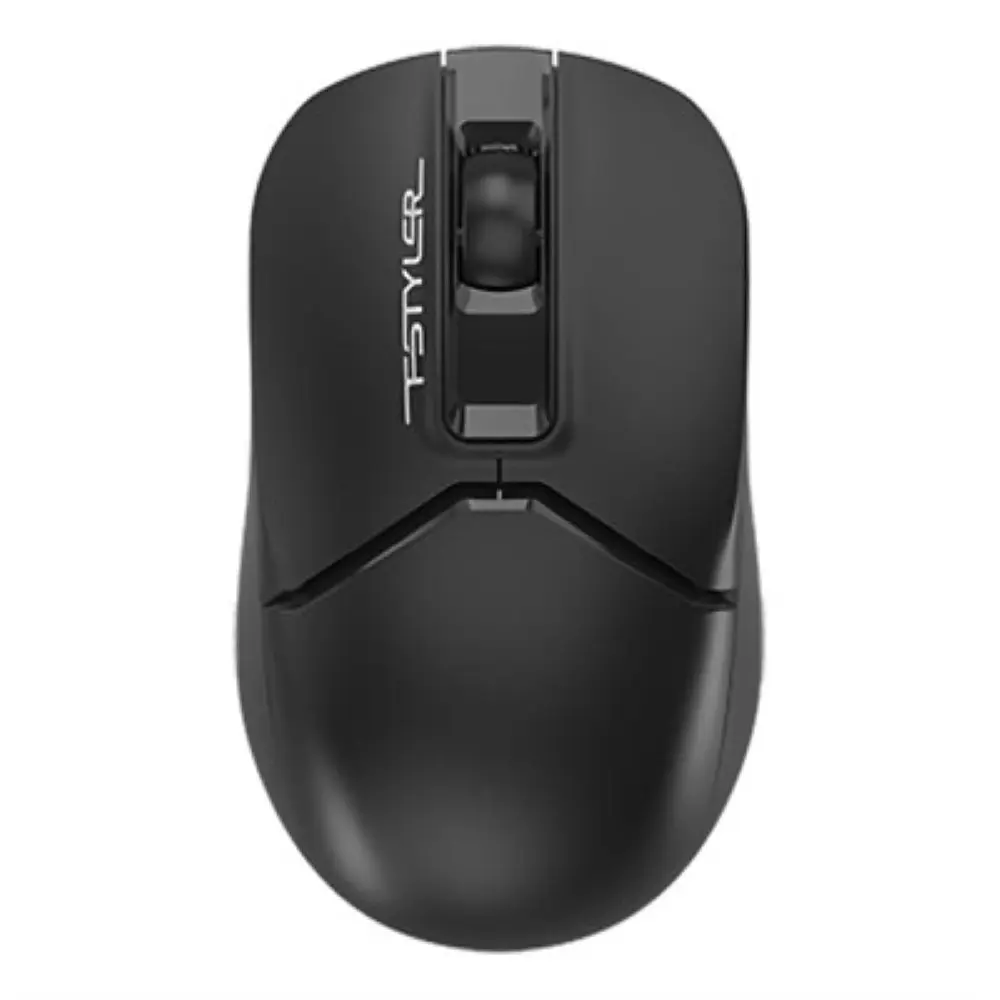 A4Tech Fstyler FB12S Dual-Mode Bluetooth & 2.4G Wireless Silent Click Mouse - Black