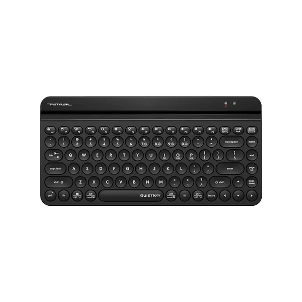 A4Tech Fstyler FBK30 Bluetooth & 2.4G Wireless Quiet Key Keyboard - Black, US Layout
