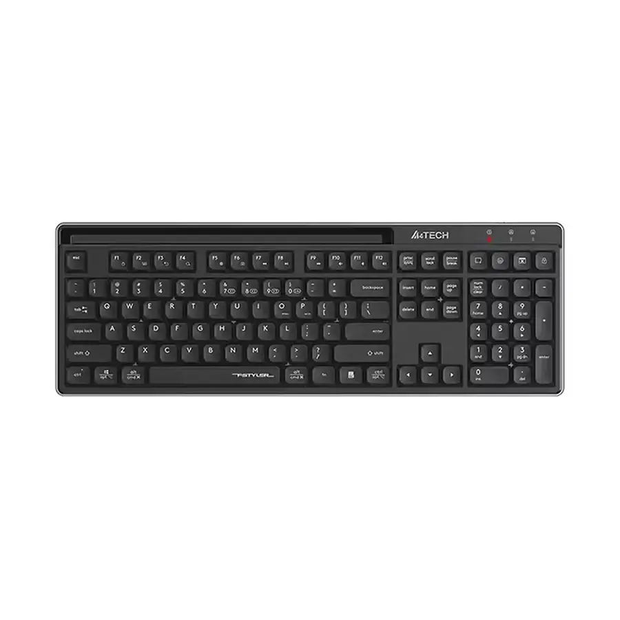 A4Tech Fstyler FBX72C Bluetooth & 2.4GHz Wireless Scissor Switch Keyboard - Black, US Layout