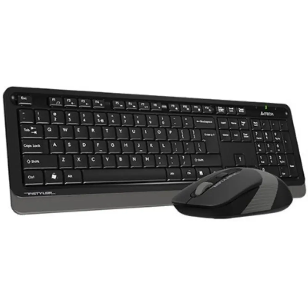 A4Tech Fstyler FG1010S Wireless Keyboard & Silent Mouse Combo - Grey, US Layout