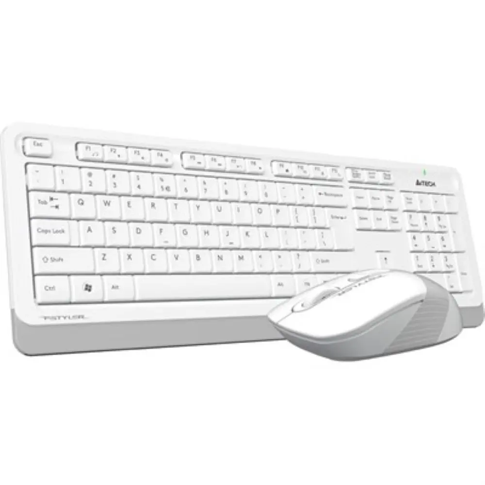 A4Tech Fstyler FG1010S Wireless Keyboard & Silent Mouse Combo - White, US Layout