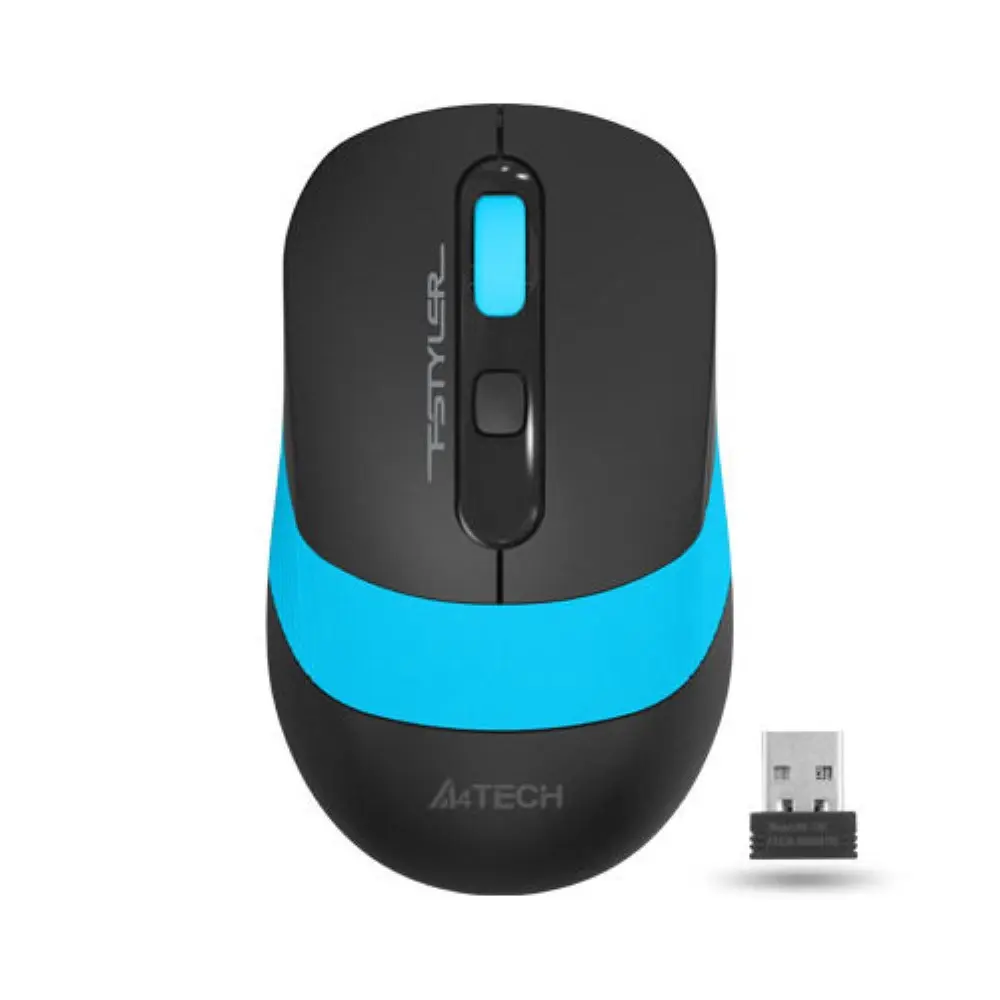 A4Tech Fstyler FG10S 2.4GHz Wireless Silent Click Mouse - Blue