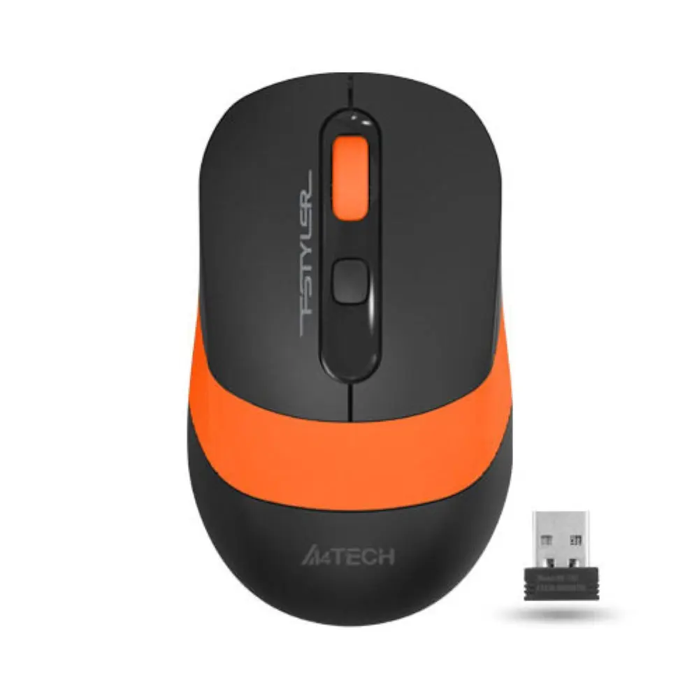 A4Tech Fstyler FG10S 2.4GHz Wireless Silent Click Mouse - Orange