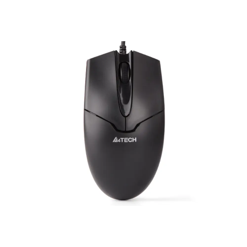 A4Tech OP-550S Silent Click Wired USB Mouse with Teflon Feet - Black