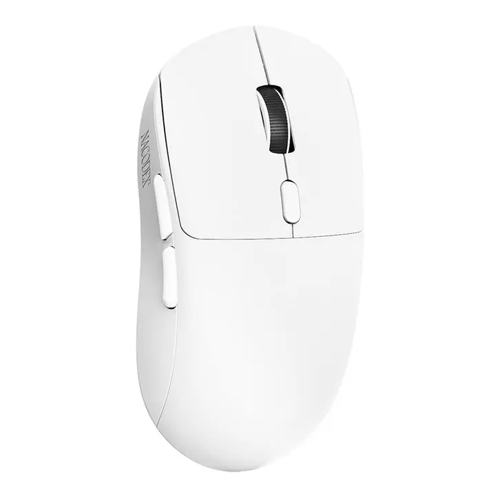 Ajazz NJ07 MC Wireless Mouse, 67g Ultra-Lightweight, 3-Mode 2.4G/Bluetooth/USB-C, 6 Adjustable DPI up to 12800, 1000Hz Optical Sensor, Ergonomic Design Long Battery Life, Compatible with PC & Mac (White)