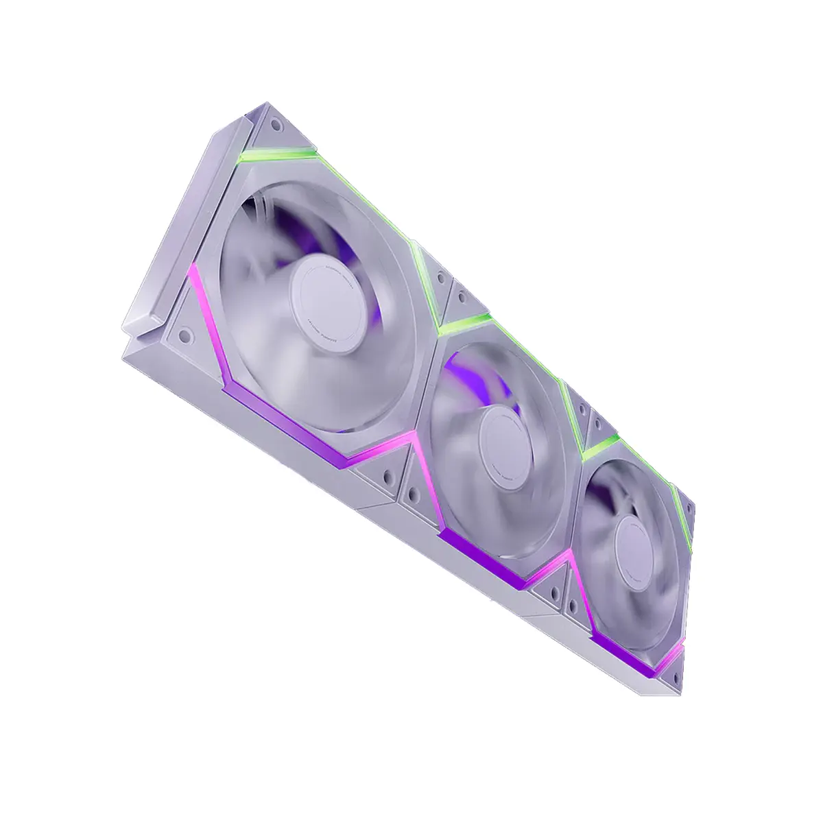 AsiaHorse Nyota Pro 120mm PC Fans ARGB PWM, Modular Daisy-Chain Design, Dual-Zone Asynchronous Lighting, 18 Addressable LEDs, 2000RPM High Airflow 61.5CFM, Low Noise 29dB, for PC Case & Liquid Cooler (3-Pack Forward Blade, White)