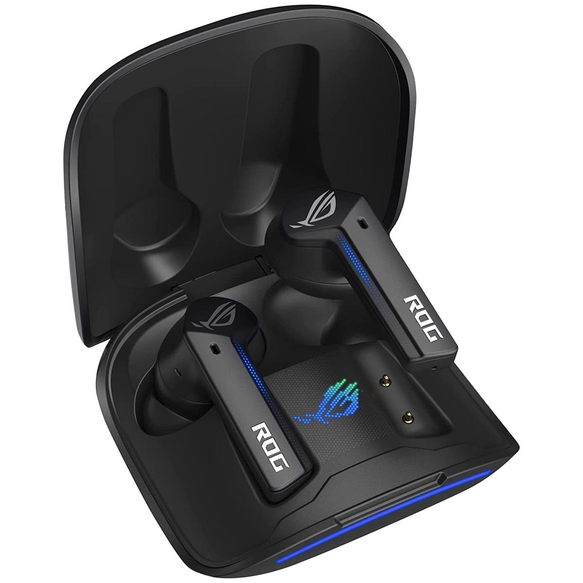 Asus Rog Cetra True Wireless Gaming Earbuds, Low-Latency Bluetooth Earbuds, Active Noise Cancelation, 27-Hour Battery Life, IPX4 Water Resistance, Headphone with Wireless Charging, Black