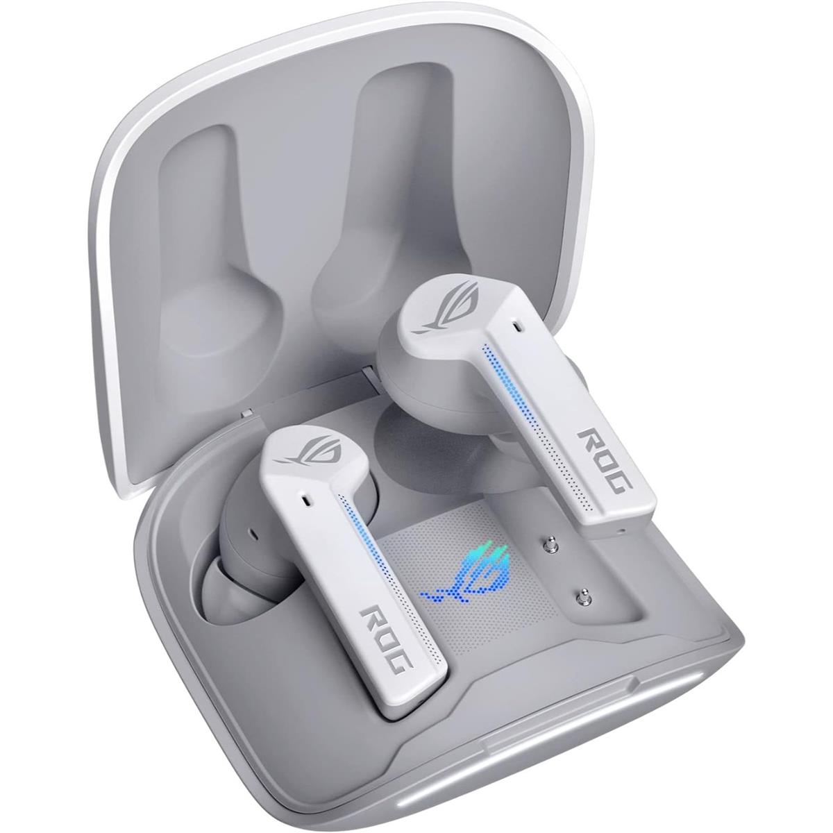 Asus Rog Cetra True Wireless Gaming Headphones (Low-Latency Bluetooth Earbuds, Active Noise Cancelation, 27-Hour Battery Life, IPX4 Water Resistance, Wireless Charging) - White