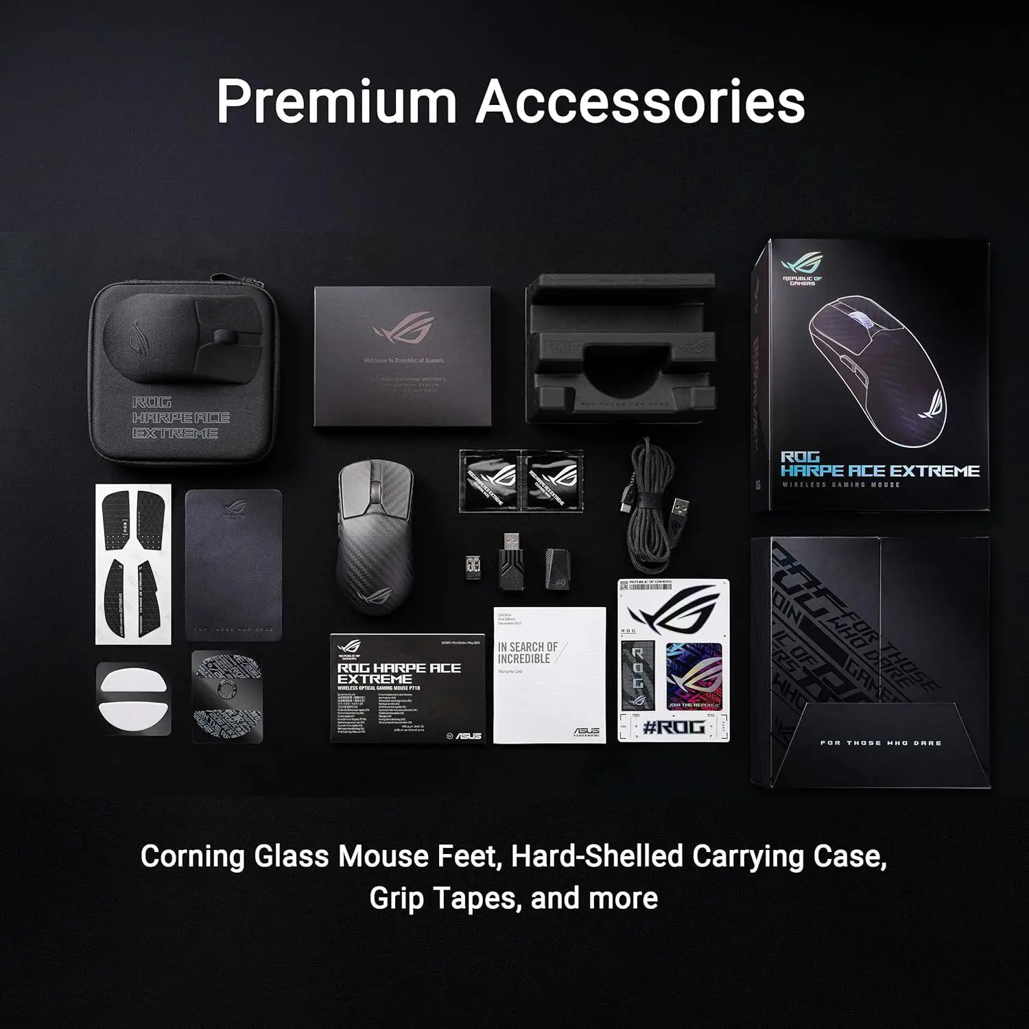 Asus Rog Harpe Ace Extreme Wireless Gaming Mouse, Carbon Fiber Build, 47g Lightweight, AimPoint Pro 42K Optical Sensor, Optical Micro Switches, ROG ...