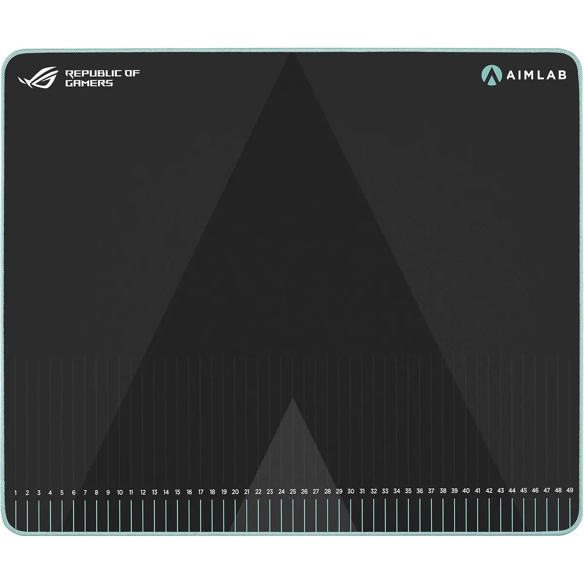Asus Rog Hone Ace Aim Lab Edition Gaming Mouse Pad – 19.9" x 16.5", Hybrid Cloth Surface, Aim Lab Training Markings, Water/Oil/Dust-Resistant, Extra-Soft Non-Slip Rubber Base - Black