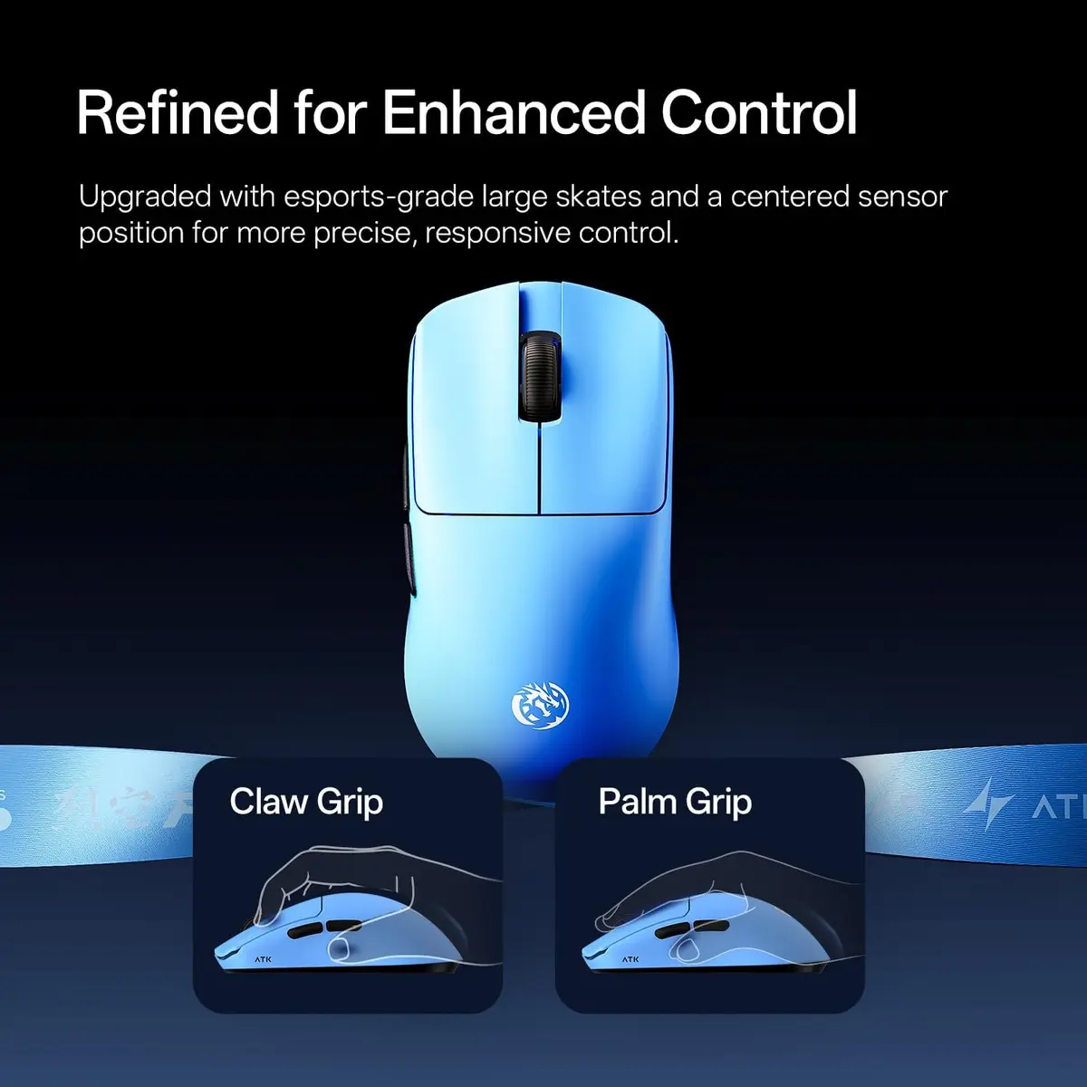 ATK Blazing F1 V3 Ultimate+ (Pearl Blue) Wireless Gaming Mouse