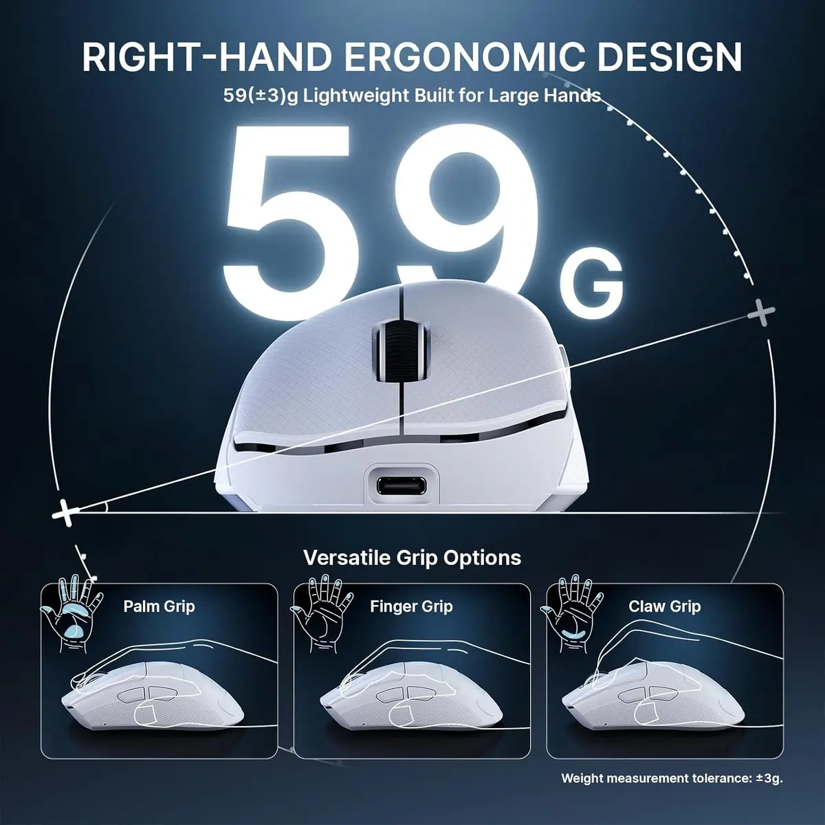 Attack Shark V8 (White) | Wireless Gaming Mouse | Price in Pakistan