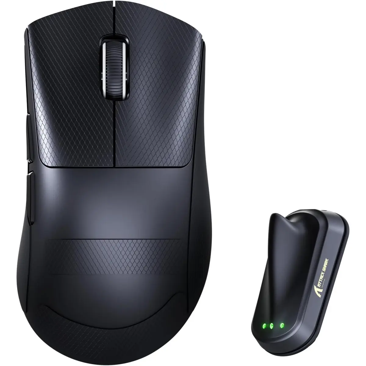 Attack Shark V8 8K Wireless Gaming Mouse, 42000 DPI, PAW3950 MAX Sensor, 59g Lightweight, Nordic54L15 MCU, 400h Battery Life, Triple Modes, Gaming Accessories for PC/Laptop/Mac (Black)