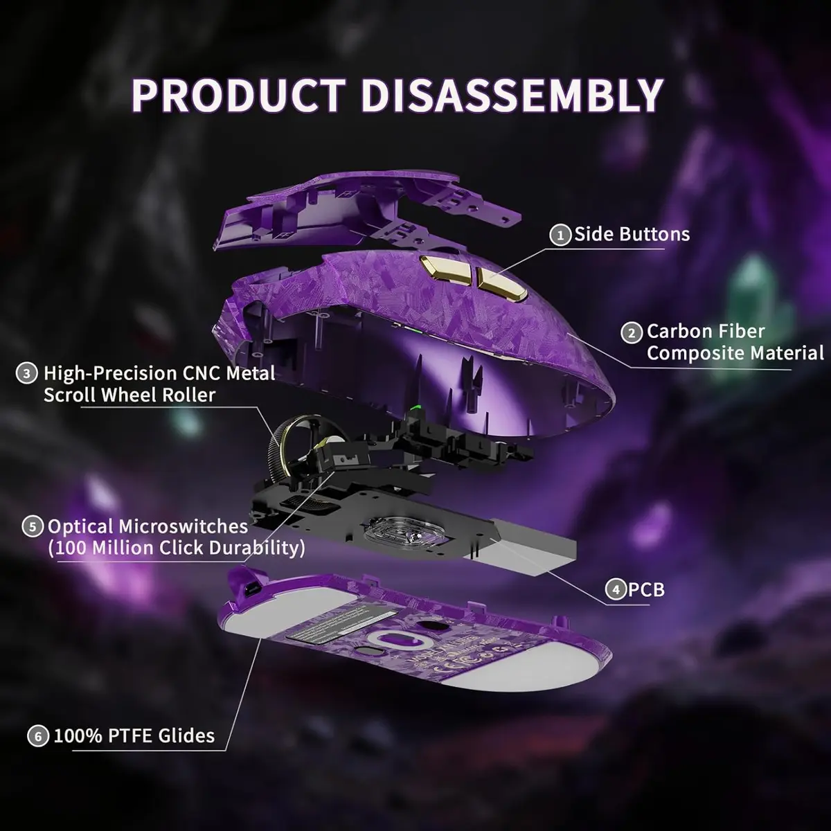 Attack Shark X11 Ultra (Purple) | Wireless Gaming Mouse | Price in