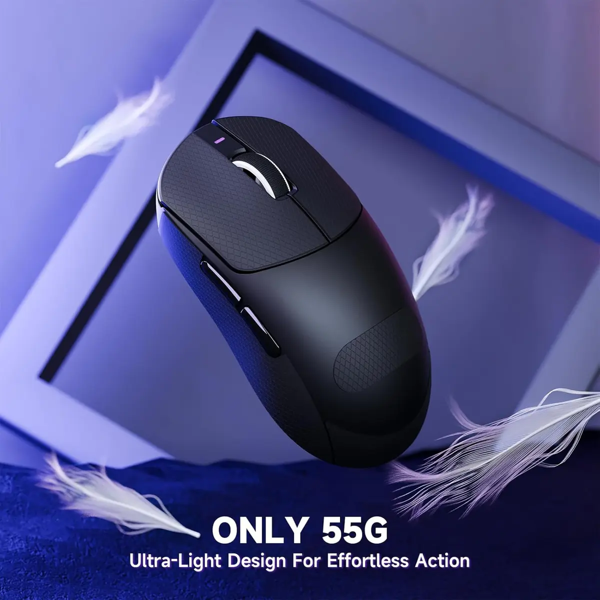 Attack Shark X8 PRO Wireless Gaming Mouse, 55g Ultra-Lightweight Wired/BT/2.4GHz Wireless Programmable Mouse, 8K Polling Rate, PixArt PAW3395PRO Sensor, 40000 DPI, Gamer Mice for Big Hand/PC/Win/Mac (Black)