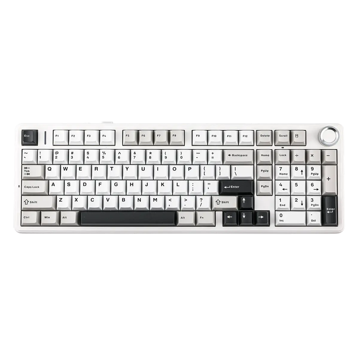 Aula F99 PRO Wireless Gaming Keyboard with 8000mAh Battery, Hot Swappable Creamy Switch Keyboard, 2.4GHz/Type-C/BT5.0, NKRO, RGB Backlit for Win/Mac/Gaming (White Black Grey)