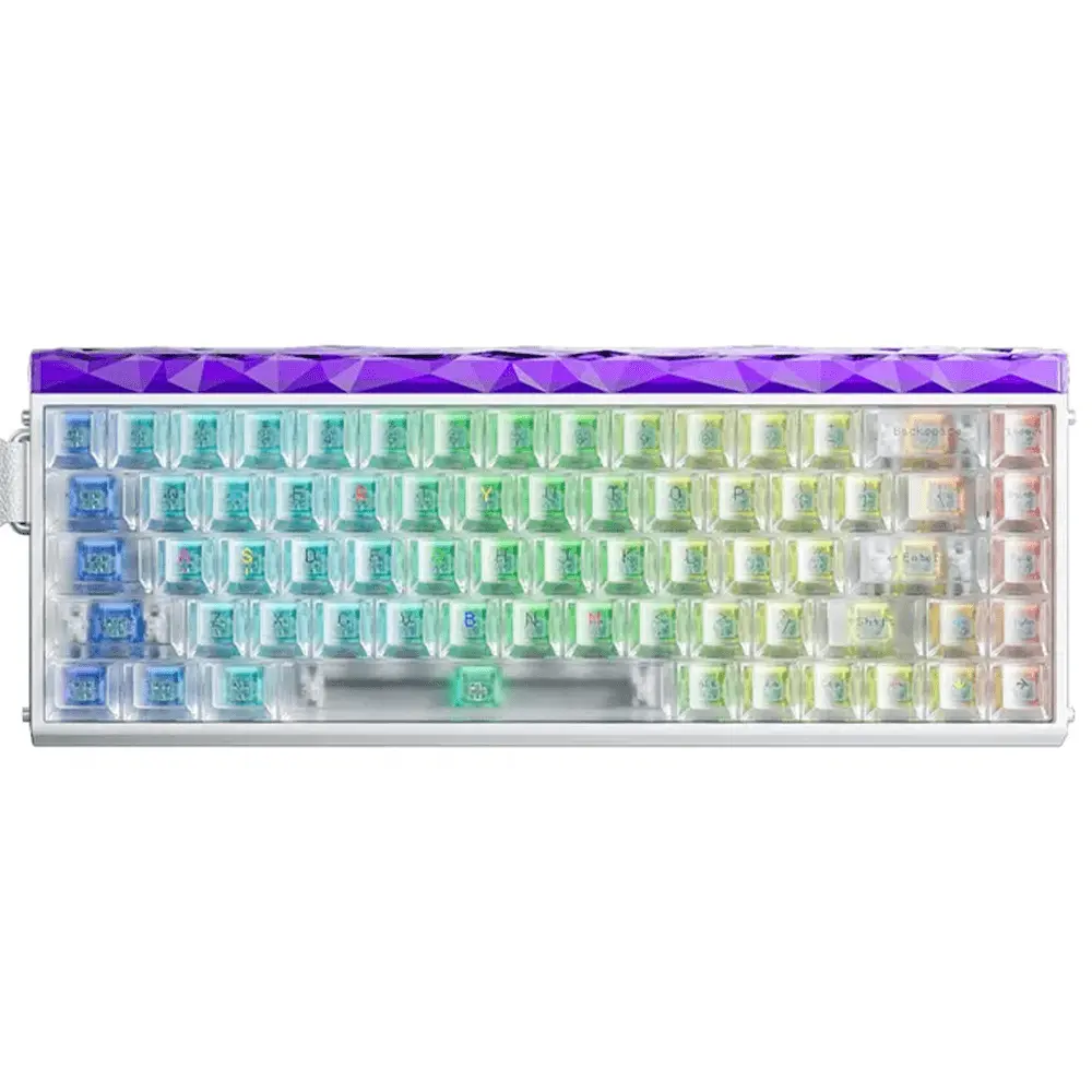 Aula Hero 68 HE 60% Gaming Keyboard Wired, Hall Effect Magnetic Switch Keyboard with Adjustable Actuation, Rapid Trigger Mode, 8K Hz Polling Rate, 0.125ms Latency, Side Printed PBT Keycaps, RGB Backlit (White Frosted Translucent)