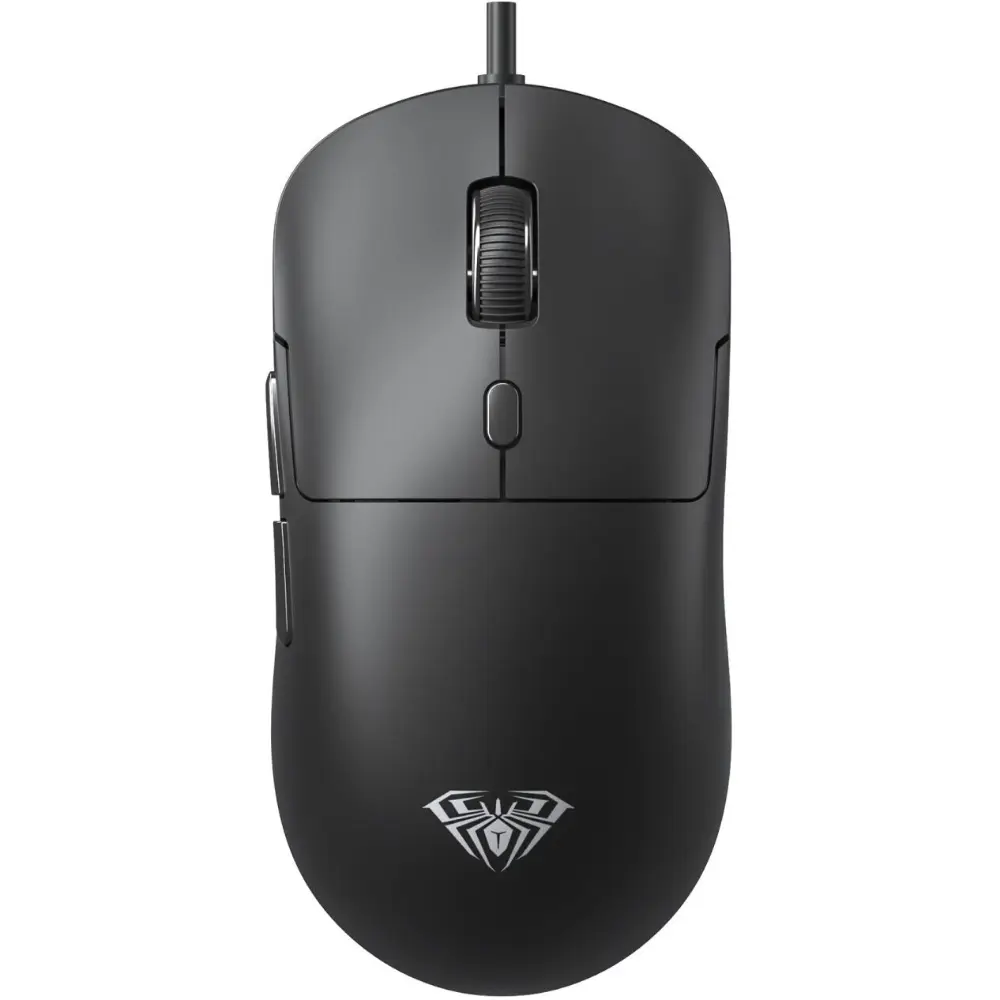Aula S35 Wired Gaming Mouse, 7200 DPI Optical Sensor, 13 RGB Lighting Modes, Macro Side Buttons, Lightweight Ergonomic Design – Black