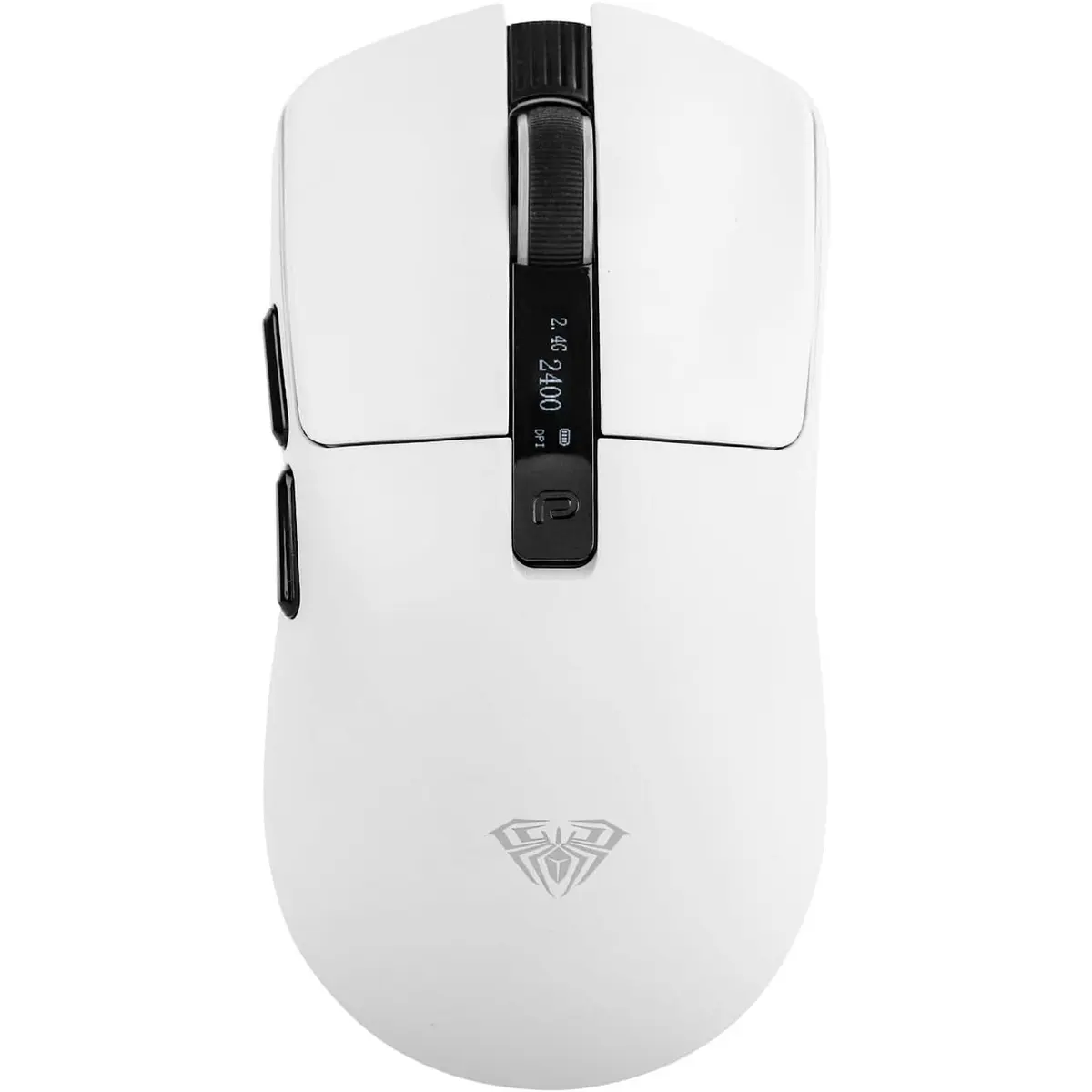 Aula SC590 PRO Gaming Mouse with Display Screen, 2.4G/USB-C/BT Wireless Mouse with 500mAh Battery, Adjustable 20,000 DPI & 1000 Polling Rate, PAW3311 Sensor, for Win/Mac/Gaming (White)