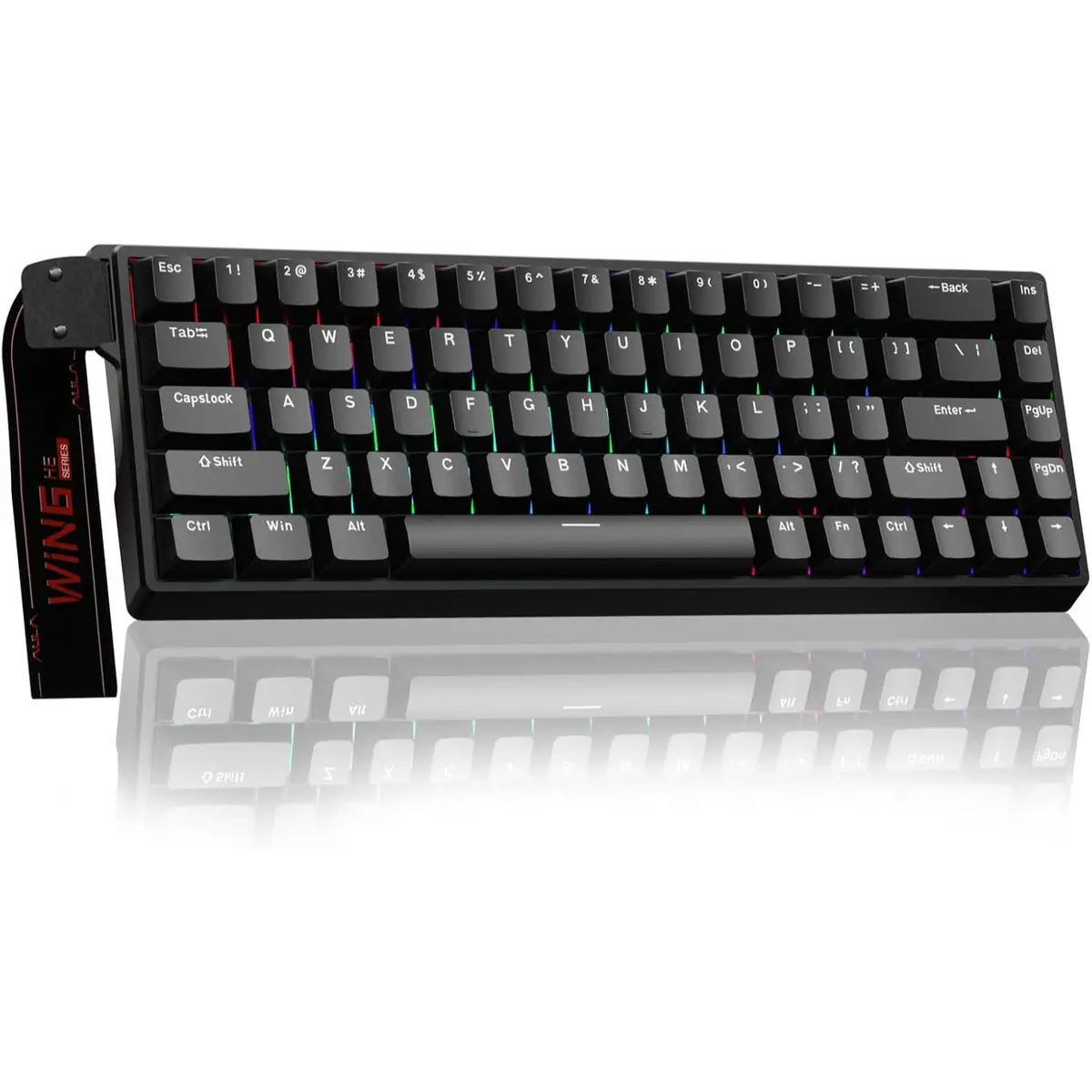 Aula WIN68 HE Mechanical Gaming Keyboard 60%, Hall Effect Magnetic Switch, Fast Trigger Mode Adjustable Actuation, 8000Hz Polling Rate, RGB Backlit, Wired Black Keyboard for Laptop/PC Gamer (Black)