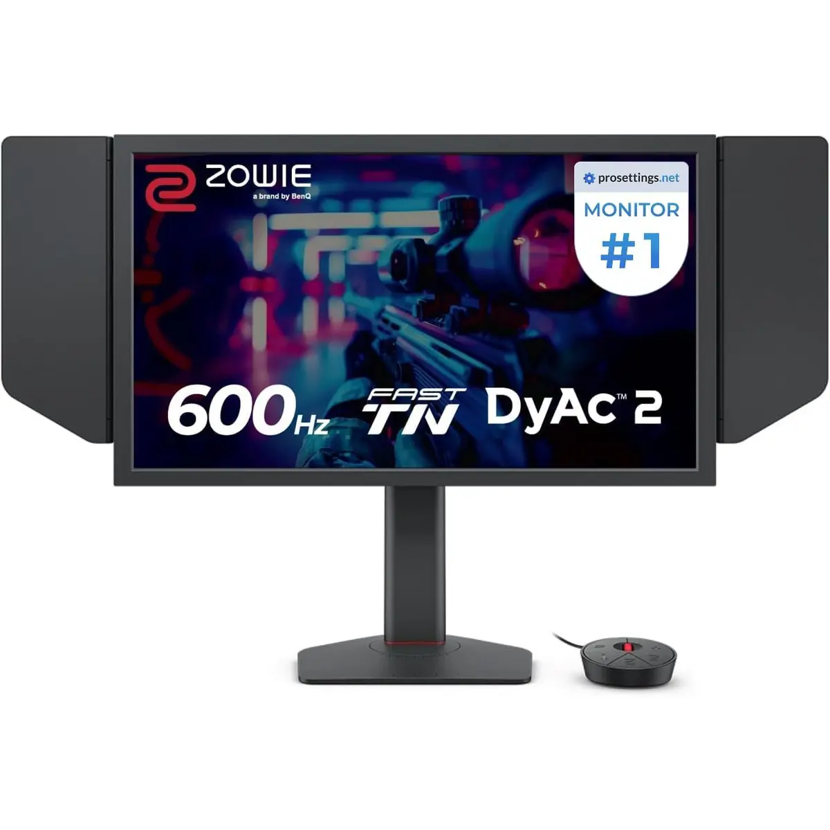 BenQ Zowie XL2586X+ 24.1 New Fast TN 600Hz Gaming Monitor, DyAc 2, 1080p, Auto Game Mode by XL Setting to Share, Height Adjustment Powered by Industrial-Grade Bearing Design, S Switch, Shielding Hood