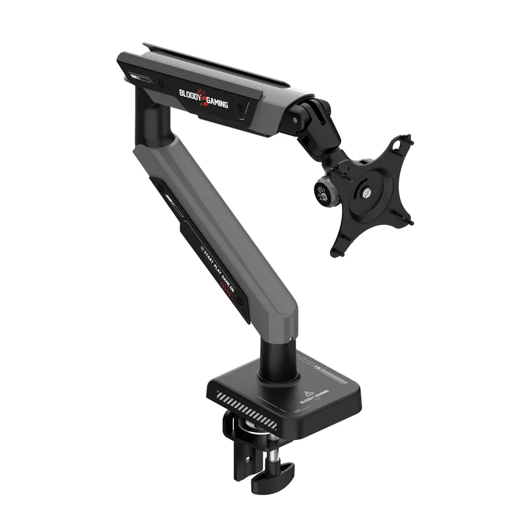Bloody DM-8 Sports Monitor Desk Mount Stand, Gas Spring Arm, 17–39 Inch Screens, VESA 75x75 / 100x100, Up to 9kg, Adjustable Tilt & Swivel - Sports Black