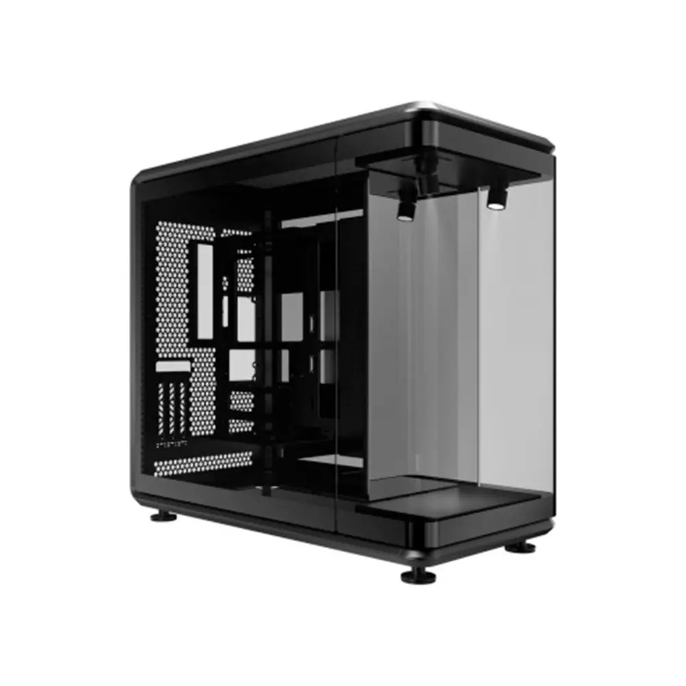 Cooler Master MasterFrame 360 Panorama ATX Mid-Tower PC Case – Front Showcase Stage with Spotlight & Panoramic Glass, Supports 430mm GPUs & 360mm Radiators, PCIe 5.0 Ready, Up to 12x120mm Fans, USB-C