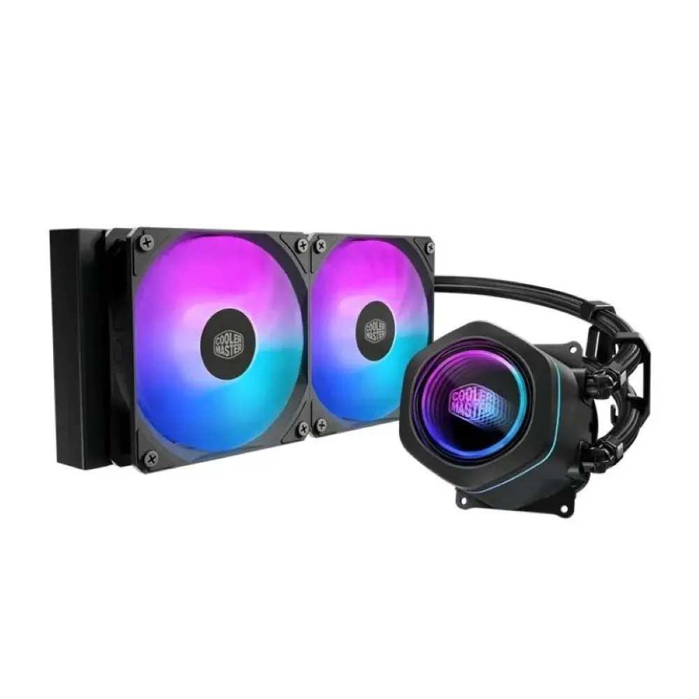 Cooler Master MasterLiquid 240 Core Nex ARGB CPU Liquid Cooler – Black