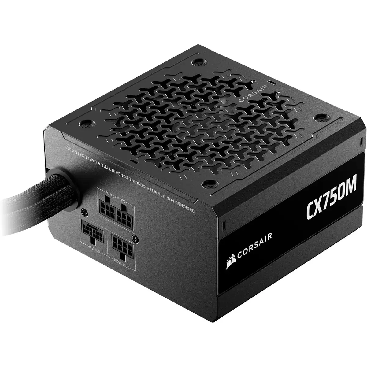 Corsair CX750M (2025) Semi Modular ATX 3.1 PCIe 5.1 Low-Noise 750W Power Supply with 12V-2x6 Cable – Cybenetics Bronze Efficiency, LLC Topology, 105°C Capacitors – Black